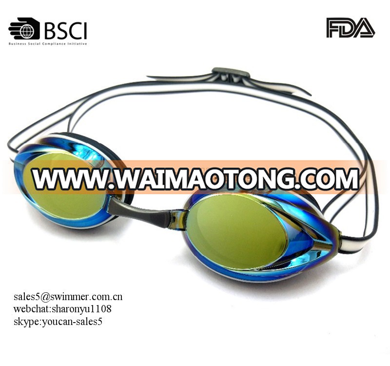 Newest design anti-fog race swim goggles