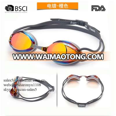 Wholesale best PC frame with silicone clear vision swim goggles